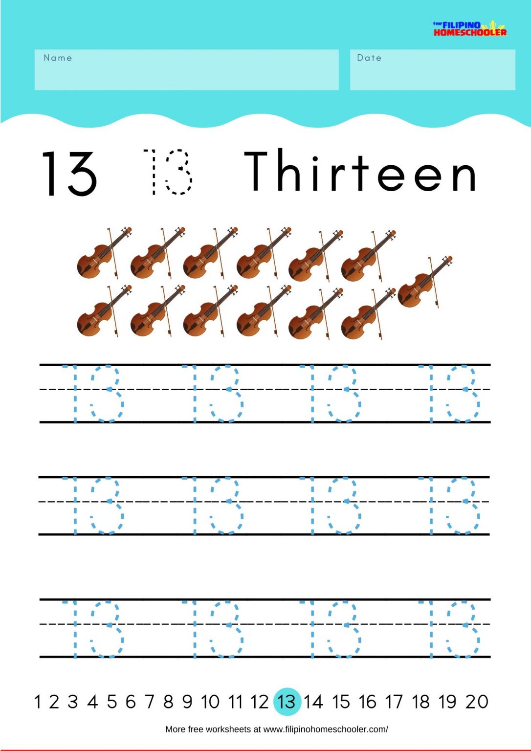 Numbers 11-20 Writing Worksheets — The Filipino Homeschooler