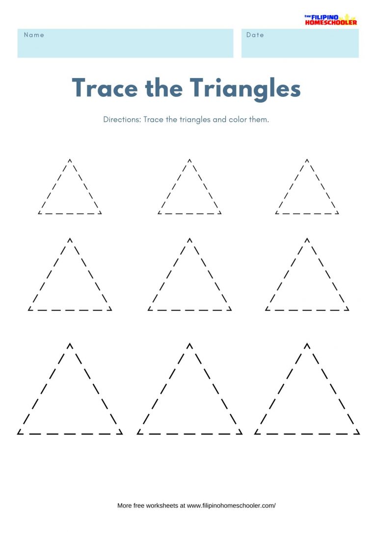 Trace the Shapes Math Worksheets — The Filipino Homeschooler