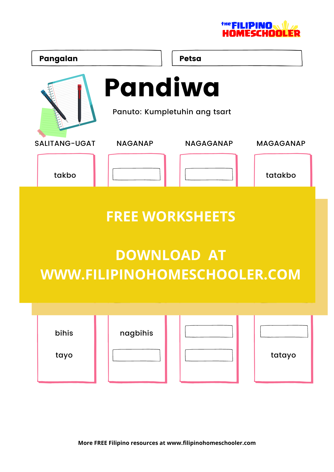 Aspekto ng Pandiwa at Mga Halimbawa — The Filipino Homeschooler