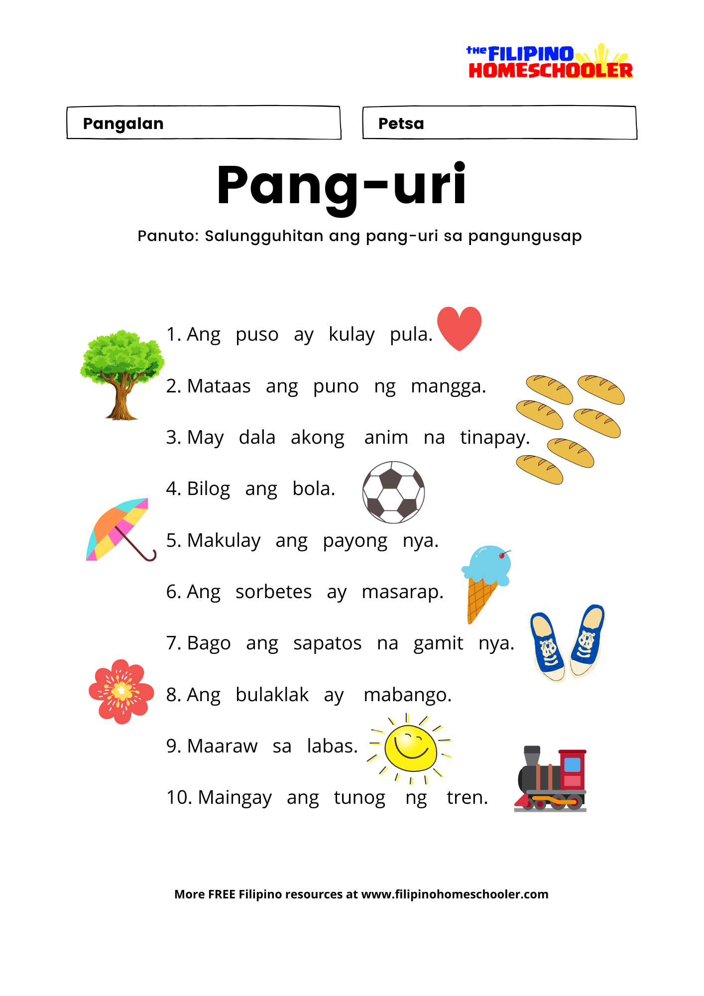 Pang Uri At Mga Halimbawa The Filipino Homeschooler