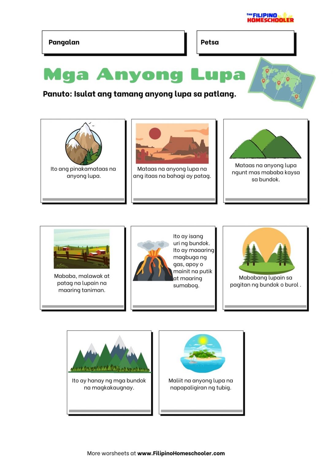 Anyong Lupa at mga Halimbawa — The Filipino Homeschooler