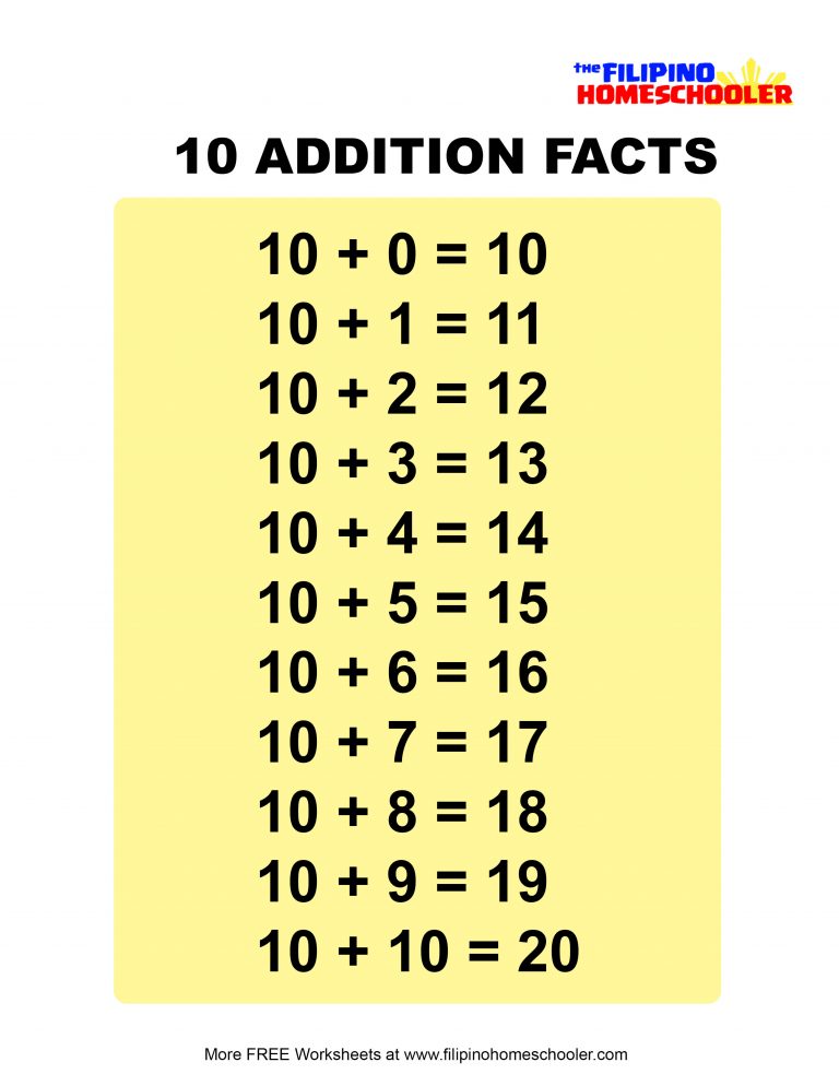 addition-facts-to-10-worksheets-free