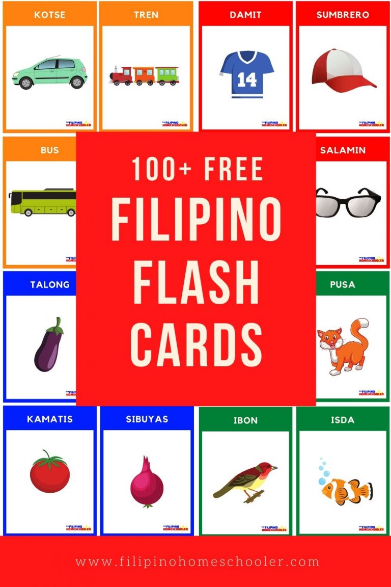 100 Free Filipino Flash Cards — The Filipino Homeschooler