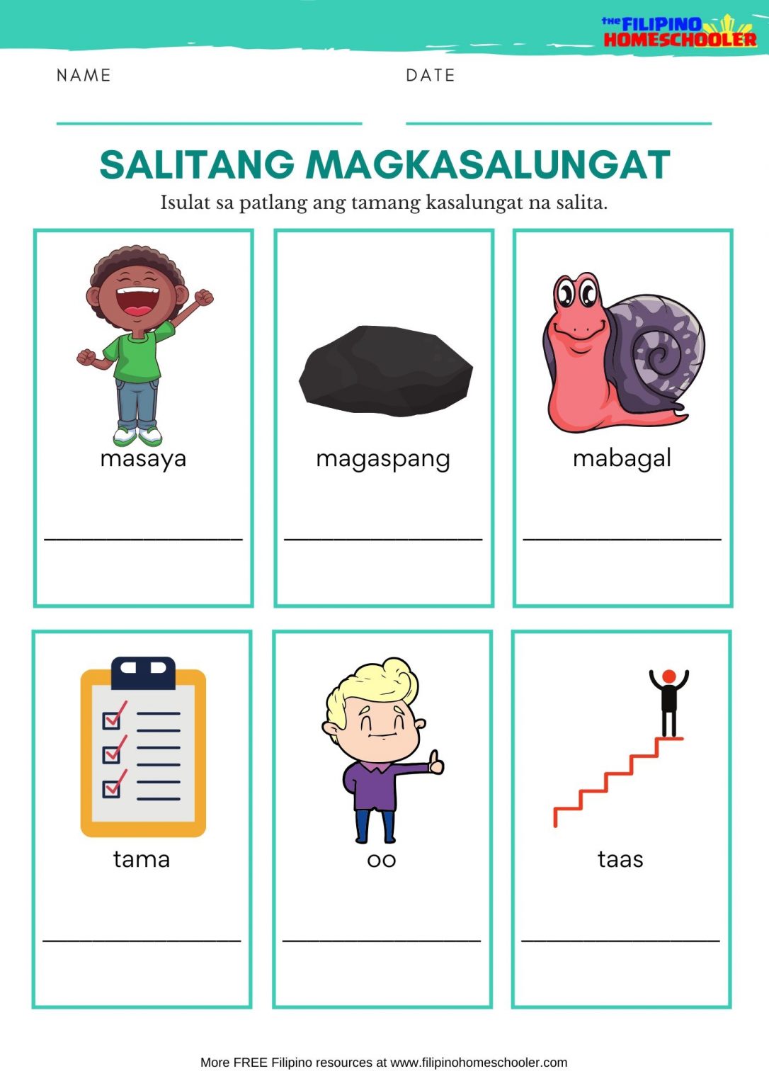 Salitang Magkasalungat Worksheets (SET 2) — The Filipino