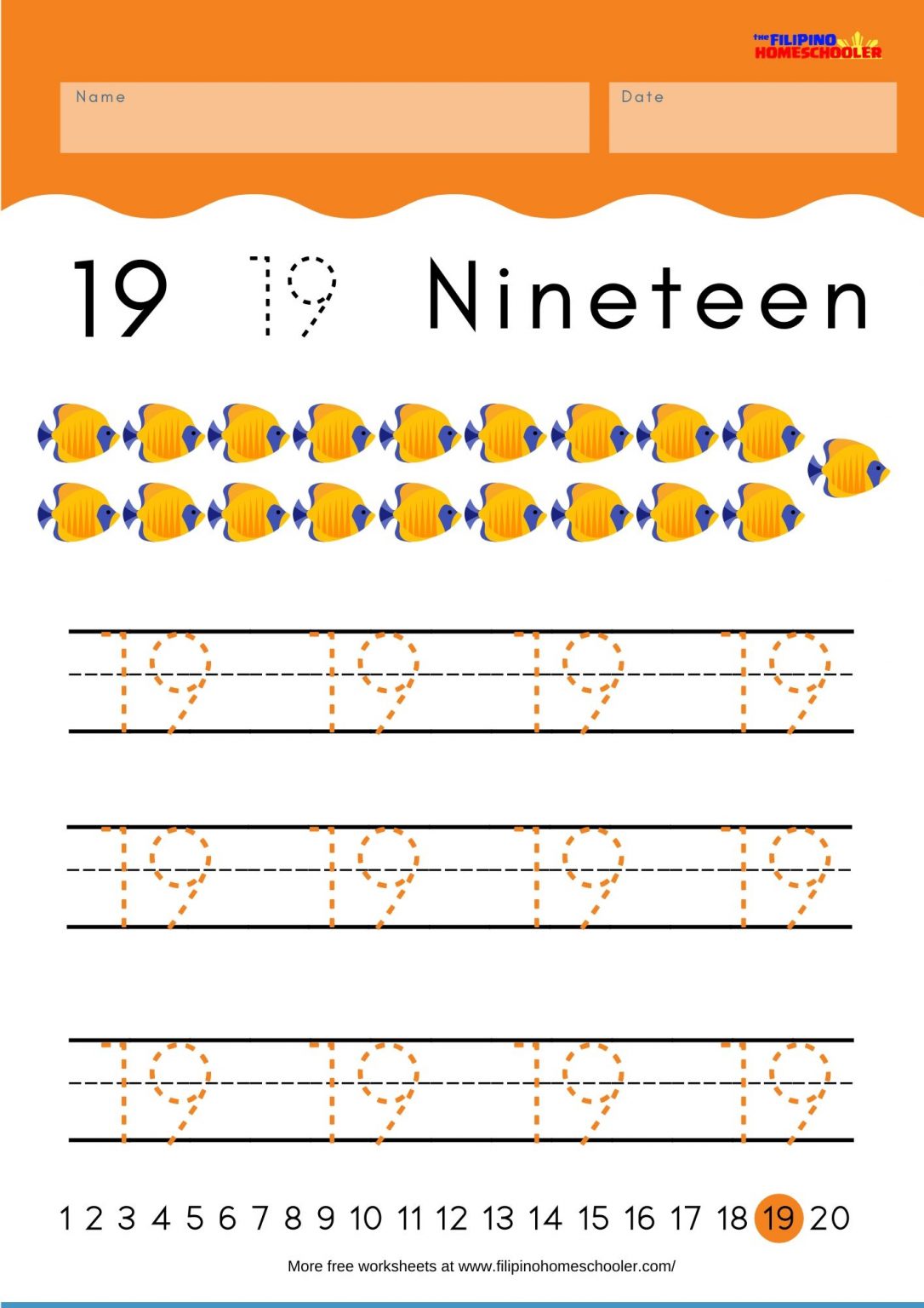 numbers 11 20 writing worksheets the filipino homeschooler